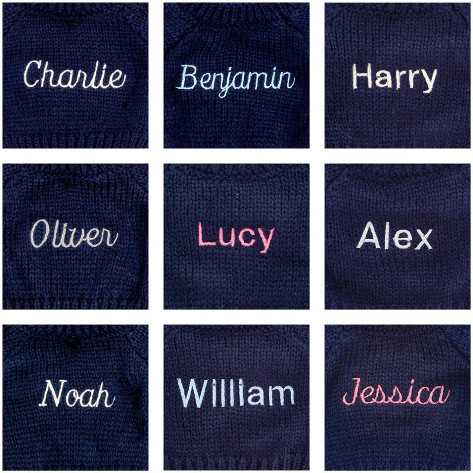 Bashful Blush Bunny with Personalised Navy Jumper*Jellycat Hot