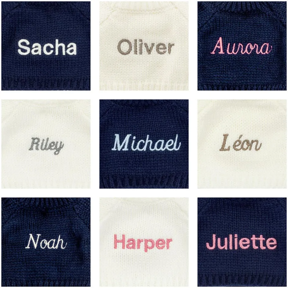 Bashful Luxe Bunny Juniper with Personalised Navy Jumper*Jellycat Sale
