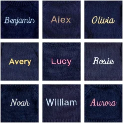 Bashful Luxe Bunny Willow with Personalised Navy Jumper*Jellycat Outlet