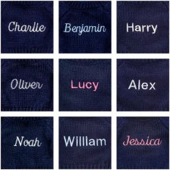 Bashful Monkey with Personalised Navy Jumper*Jellycat Best