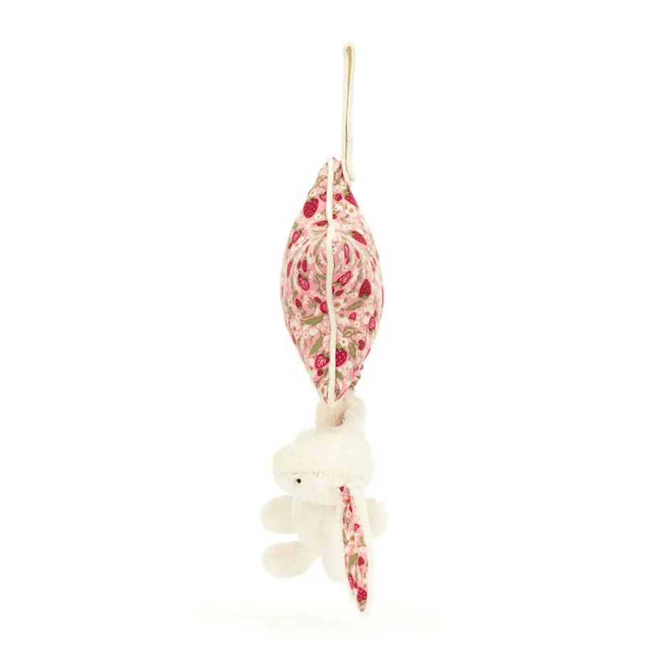 Blossom Cream Bunny 'Berry' Musical Pull*Jellycat Hot